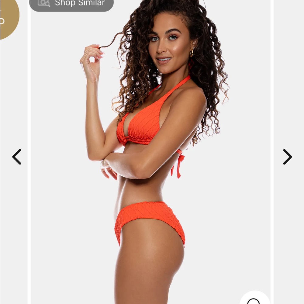 NWT Luli Fama diamond girl bikini in haute red
